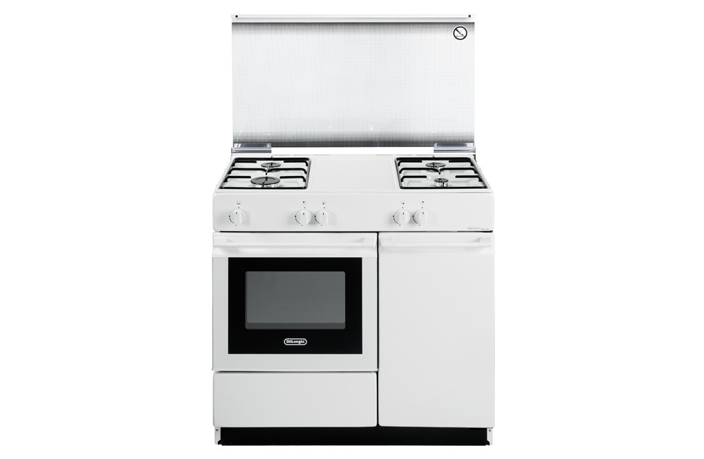 DE LONGHI Cucina Elettrica SEW 8540 N 4 Fuochi a Gas Forno Elettrico  Statico Classe B Dimensioni 86 x 50 cm Colore Bianco – Elettronic Store
