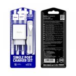HOCO Caricabatterie USB 2.1A con cavo Lightning - White - C81